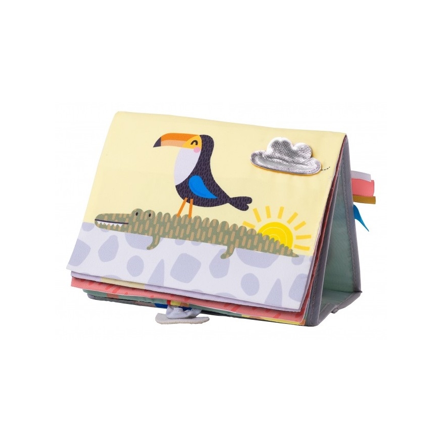 Taf Toys - Bērnu auduma grāmata ar spoguli, savanna