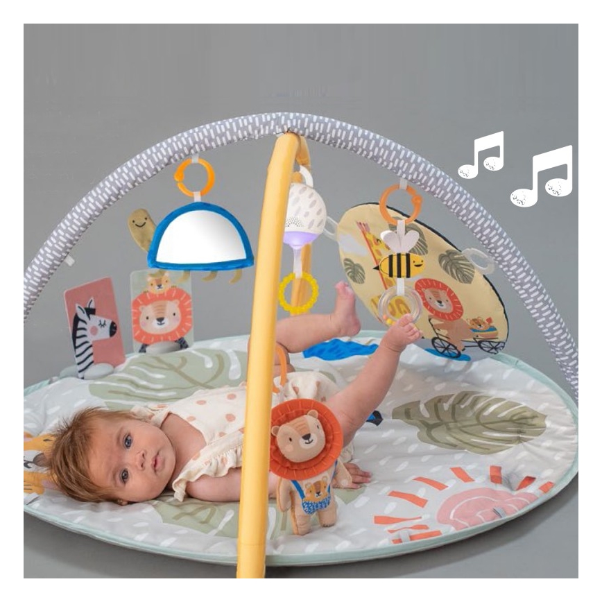 Taf Toys - Bērnu rotaļu paklājiņš ar arku savanna 2xAAA