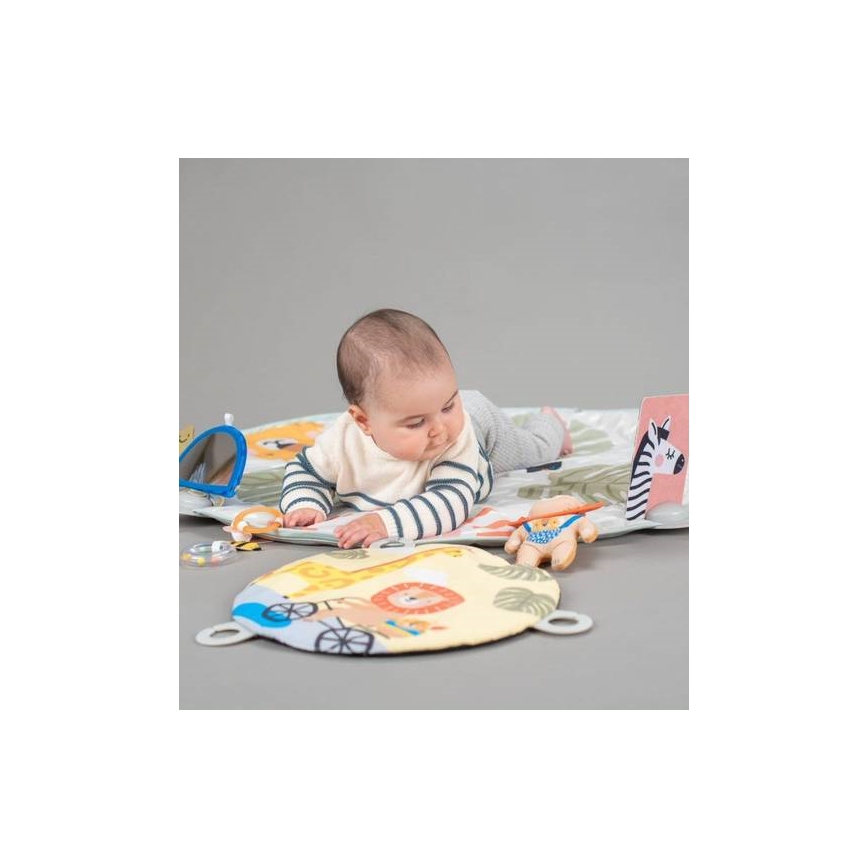 Taf Toys - Bērnu rotaļu paklājiņš ar arku savanna 2xAAA