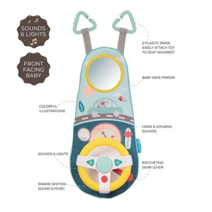 Taf Toys - Koala automašīnas stūres rotaļlieta 2xAA