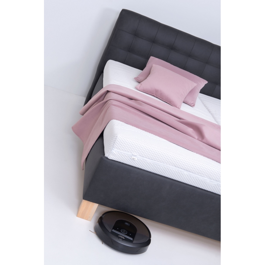 Tapicerēta gulta ar matraci un uzglabāšanas vietu VIOLET 160x200 cm antracīts