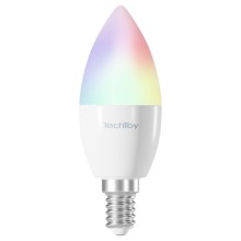 TechToy - LED RGB Viedā aptumšojamā spuldze E14/4,4W/230V 2700-6500K Wi-Fi