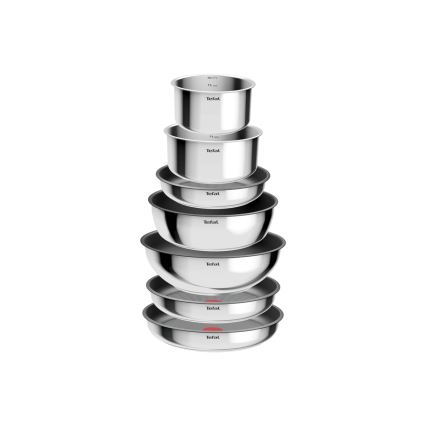 Tefal - 15 daļu INGENIO COOK nerūsējošā tērauda trauku komplekts