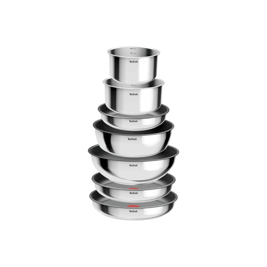Tefal - 15 daļu INGENIO COOK nerūsējošā tērauda trauku komplekts