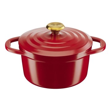 Tefal - 20 cm AIR vāra katls ar vāku sarkanā krāsā