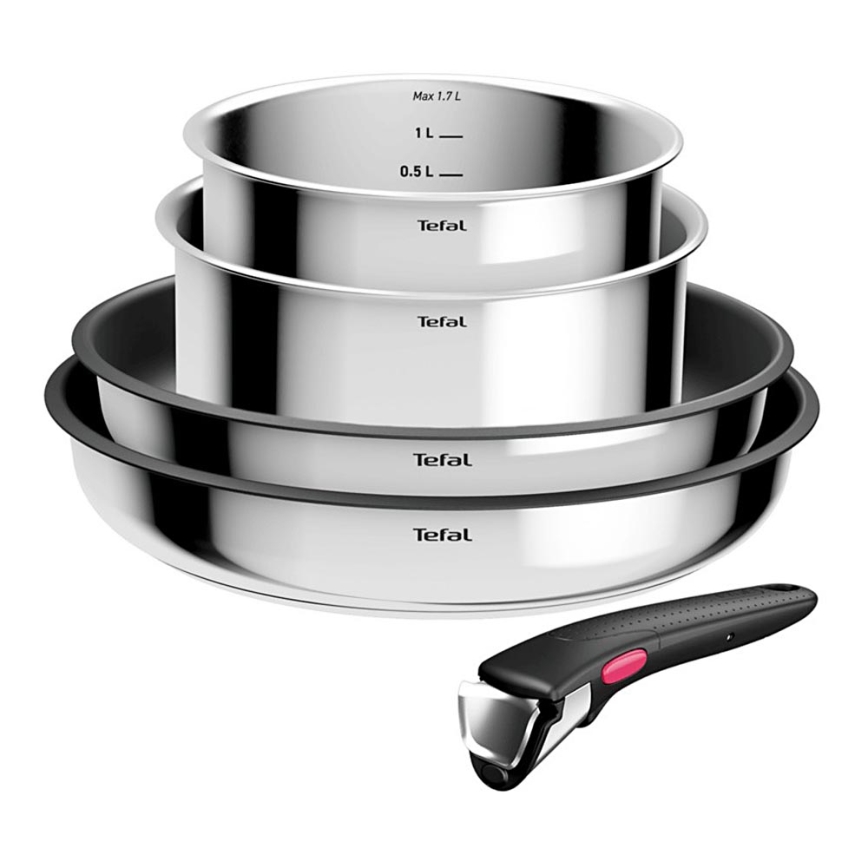 Tefal - 5 daļu INGENIO COOK nerūsējošā tērauda trauku komplekts