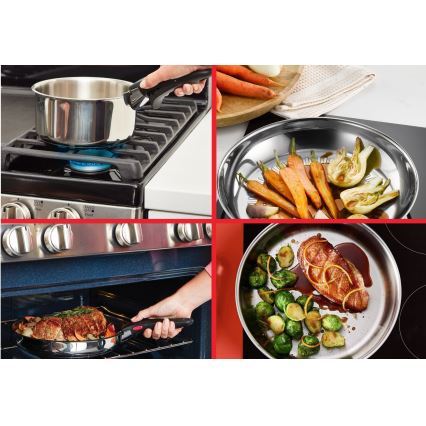 Tefal - 5 daļu INGENIO COOK nerūsējošā tērauda trauku komplekts