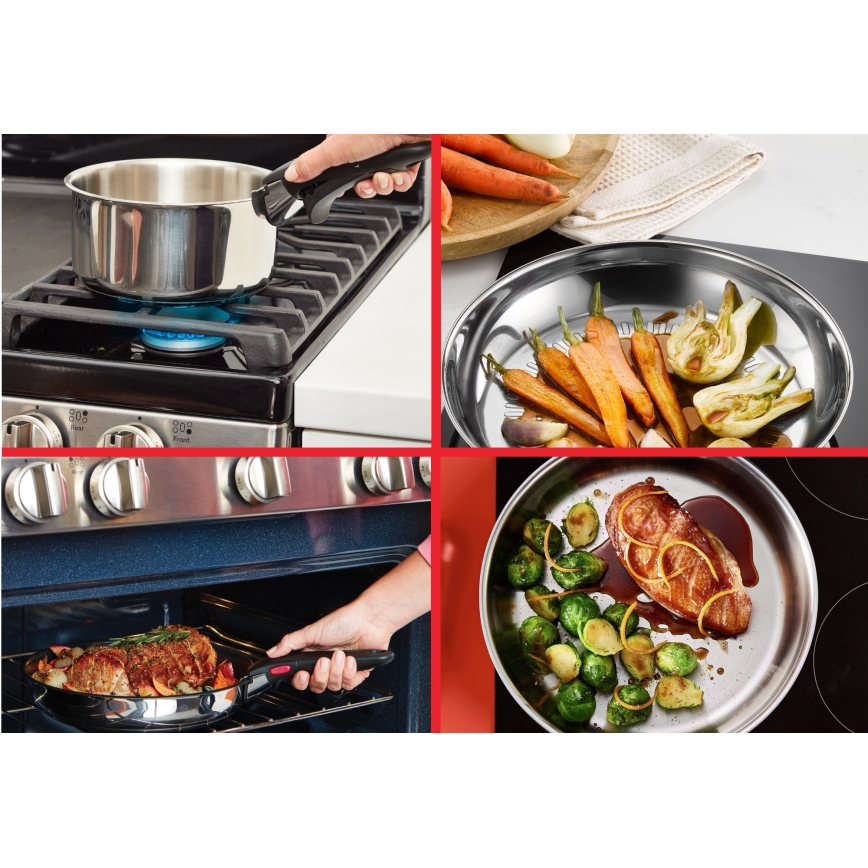 Tefal - 5 daļu INGENIO COOK nerūsējošā tērauda trauku komplekts