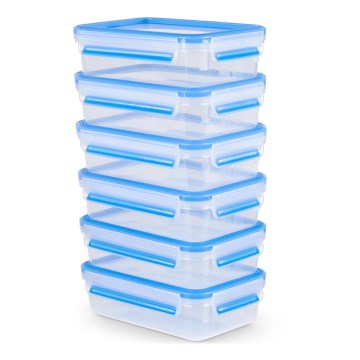 Tefal - 6 gab. pārtikas uzglabāšanas trauku komplekts 0,8 l MASTER SEAL FRESH, zils