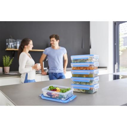 Tefal - 6 gab. pārtikas uzglabāšanas trauku komplekts 0,8 l MASTER SEAL FRESH, zils
