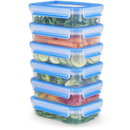 Tefal - 6 gab. pārtikas uzglabāšanas trauku komplekts 0,8 l MASTER SEAL FRESH, zils