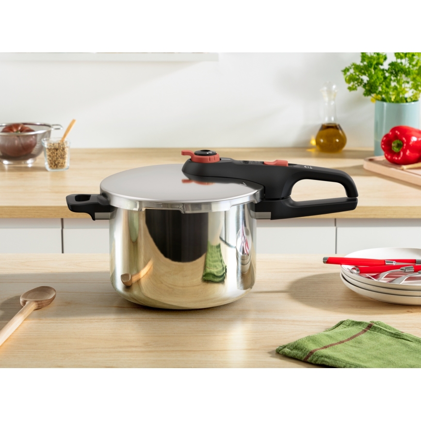 Tefal - 6 l spiedkatls SECURE TRENDY + INGENIO EMOTION 5 gab. komplekts
