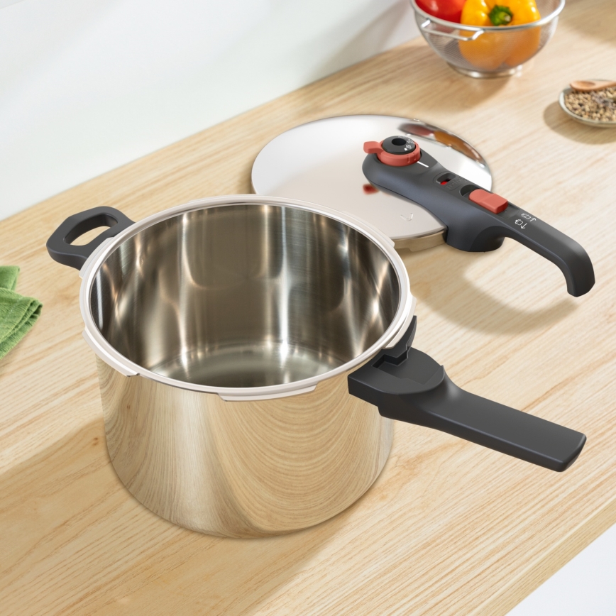 Tefal - 6 l spiedkatls SECURE TRENDY + INGENIO EMOTION 5 gab. komplekts