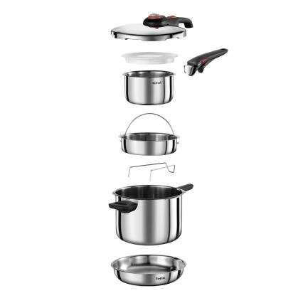 Tefal - 6 l spiedkatls SECURE TRENDY + INGENIO EMOTION 5 gab. komplekts