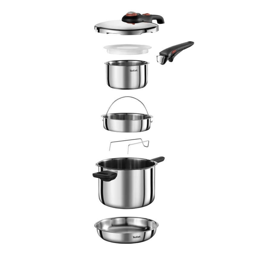 Tefal - 6 l spiedkatls SECURE TRENDY + INGENIO EMOTION 5 gab. komplekts