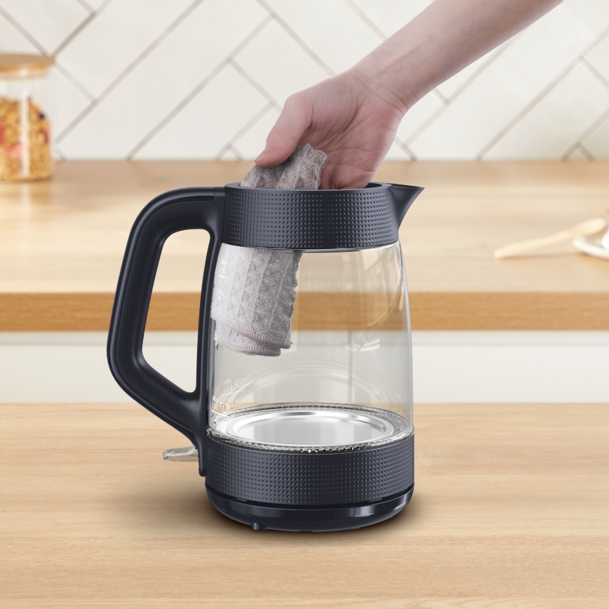 Tefal - Ātrvārāmā elektriskā tējkanna MORNING GLASS 1,7 l 2000W/230V
