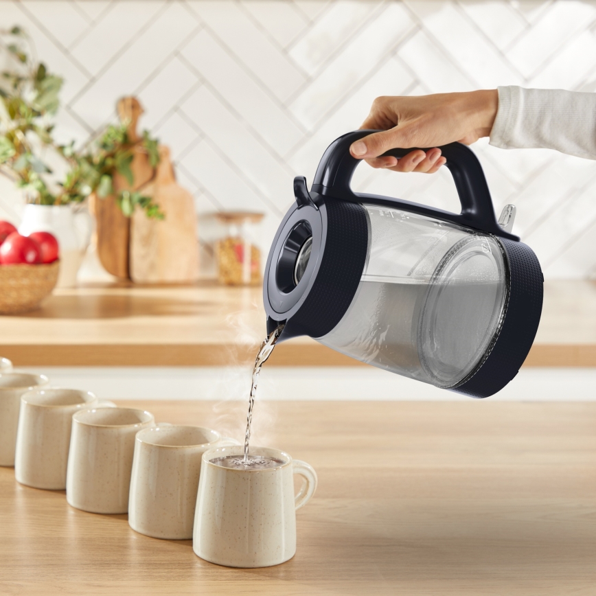 Tefal - Ātrvārāmā elektriskā tējkanna MORNING GLASS 1,7 l 2000W/230V