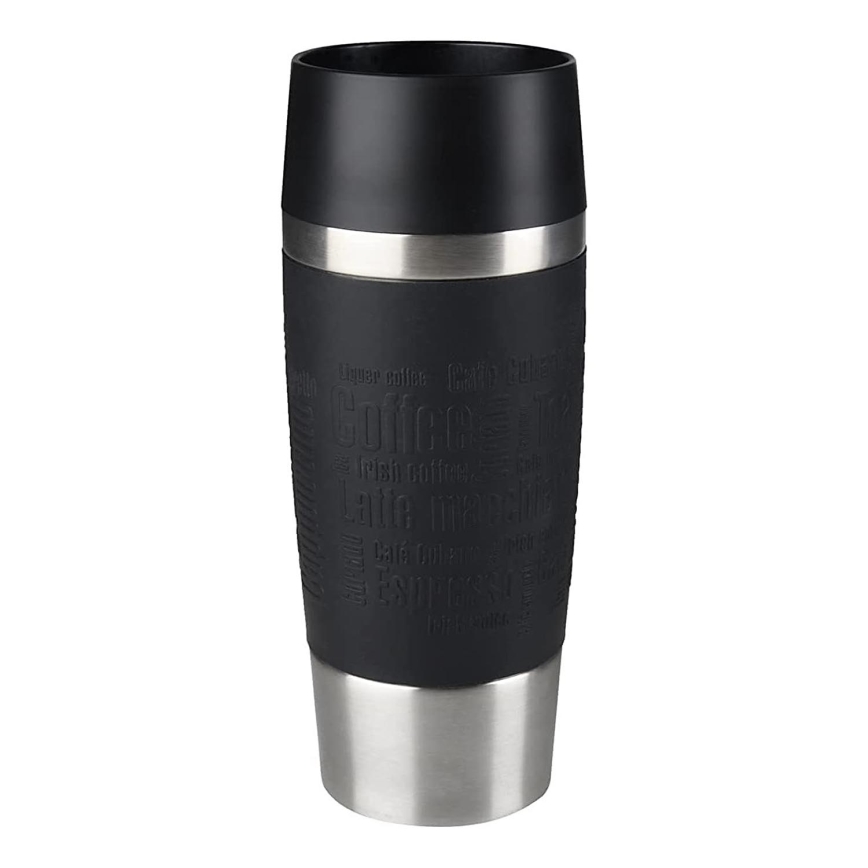 Tefal - Ceļojumu krūze 360 ml TRAVEL MUG nerūsējošs tērauds/melna