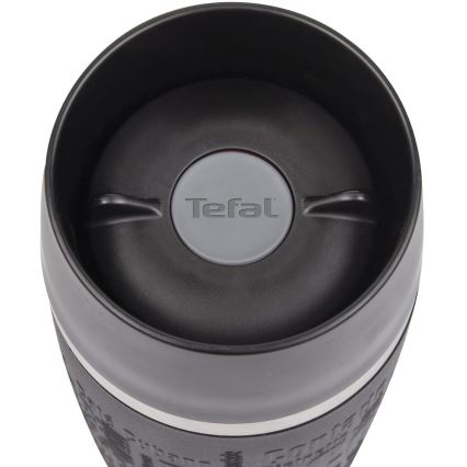 Tefal - Ceļojumu krūze 360 ml TRAVEL MUG nerūsējošs tērauds/melna