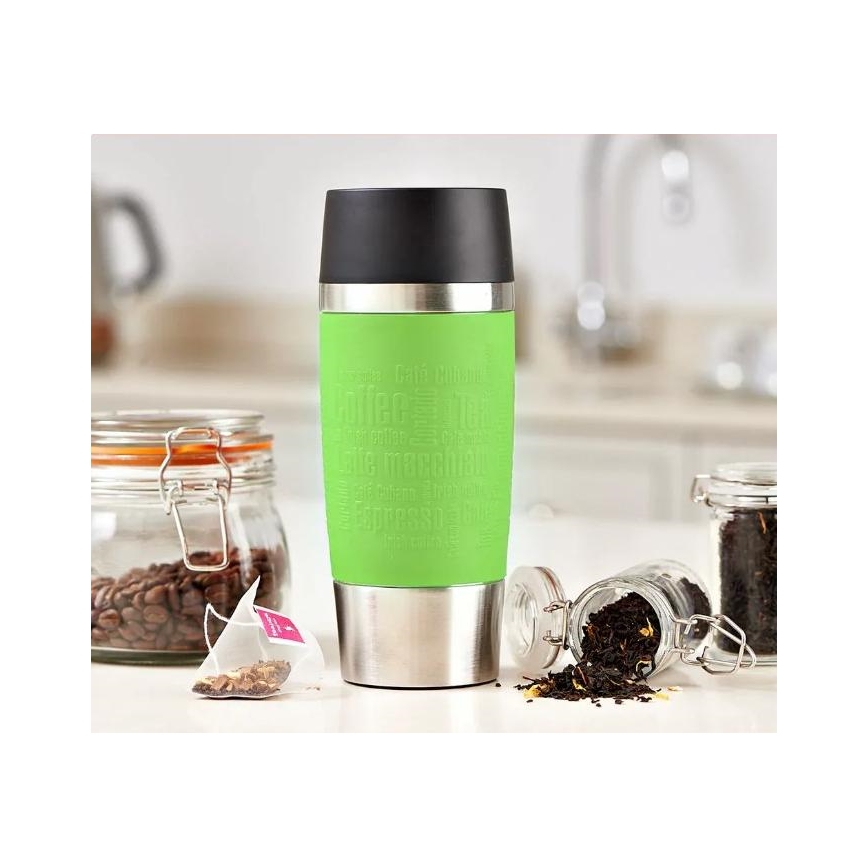 Tefal - Ceļojumu krūze 360 ml TRAVEL MUG nerūsējošs tērauds/zaļa