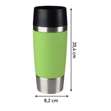 Tefal - Ceļojumu krūze 360 ml TRAVEL MUG nerūsējošs tērauds/zaļa