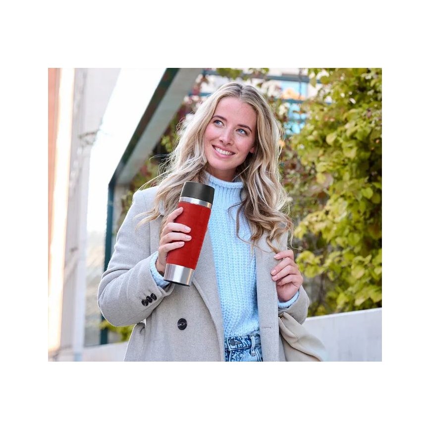 Tefal - Ceļojumu krūze 500 ml TRAVEL MUG nerūsējošs tērauds/sarkana