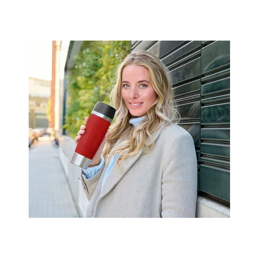Tefal - Ceļojumu krūze 500 ml TRAVEL MUG nerūsējošs tērauds/sarkana