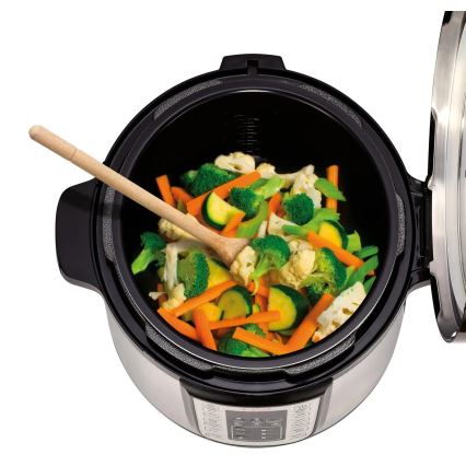 Tefal - Daudzfunkcionāls elektriskā spiediena katls ALL IN ONE POT 1100W/230V hroms/melna