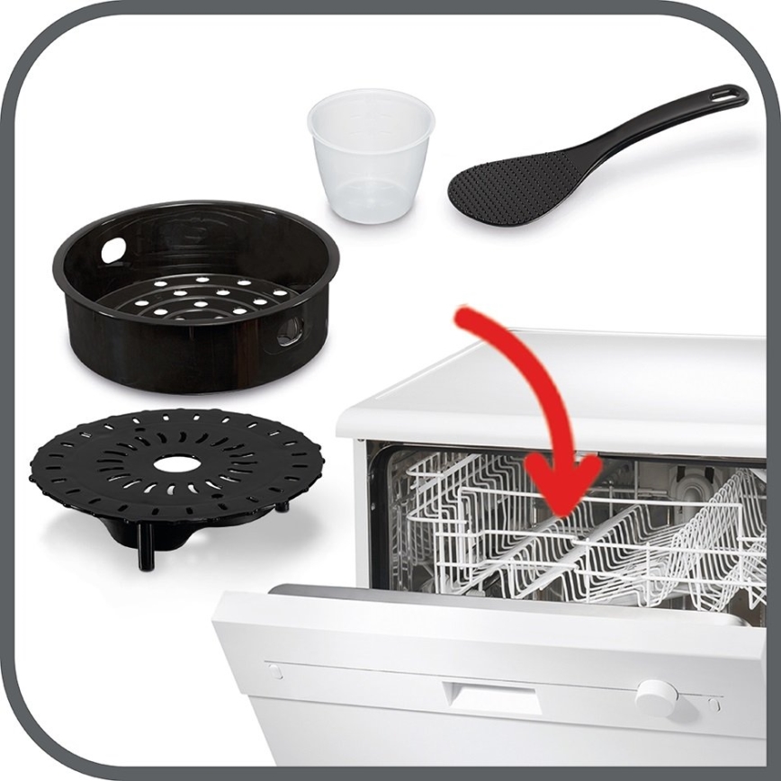 Tefal - Daudzfunkcionāls elektriskā spiediena katls ALL IN ONE POT 1100W/230V matēts hroms/melna