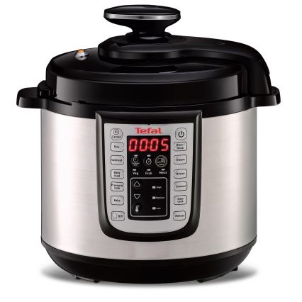 Tefal - Daudzfunkcionāls elektriskā spiediena katls ALL IN ONE POT 1100W/230V hroms/melna