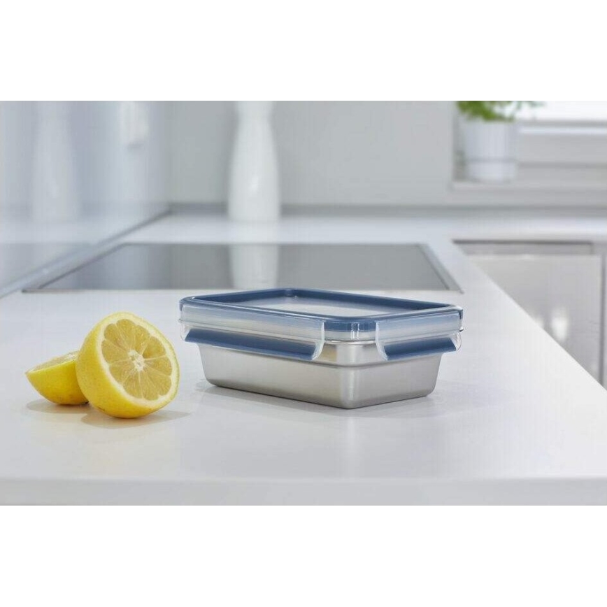 Tefal - Ēdiena trauks 0,8 l MSEAL STEEL zila/nerūsējošs tērauds