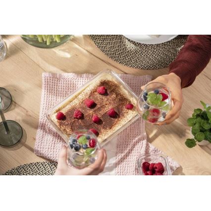 Tefal - Ēdiena trauks 2 l MSEAL GLASS sarkana/stikls