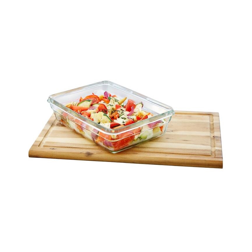Tefal - Ēdiena trauks 3 l MSEAL GLASS sarkana/stikls