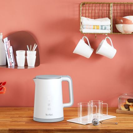 Tefal - Elektriskā tējkanna SENSE 1 l 1800W/230V balta