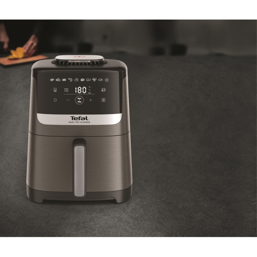 Tefal - Gaisa fritieris 5 l EASY FRY SILENCE COAL 1400-1670W/230V