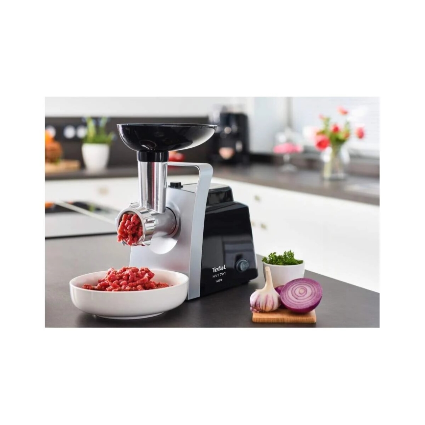 Tefal - Gaļas mašīna 7in1 1400W/230V melna/sudraba