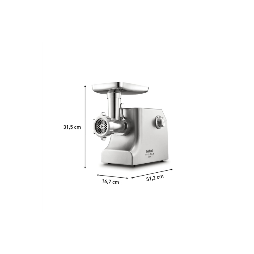 Tefal - Gaļas mašīna 8in1 2200W/230V sudraba