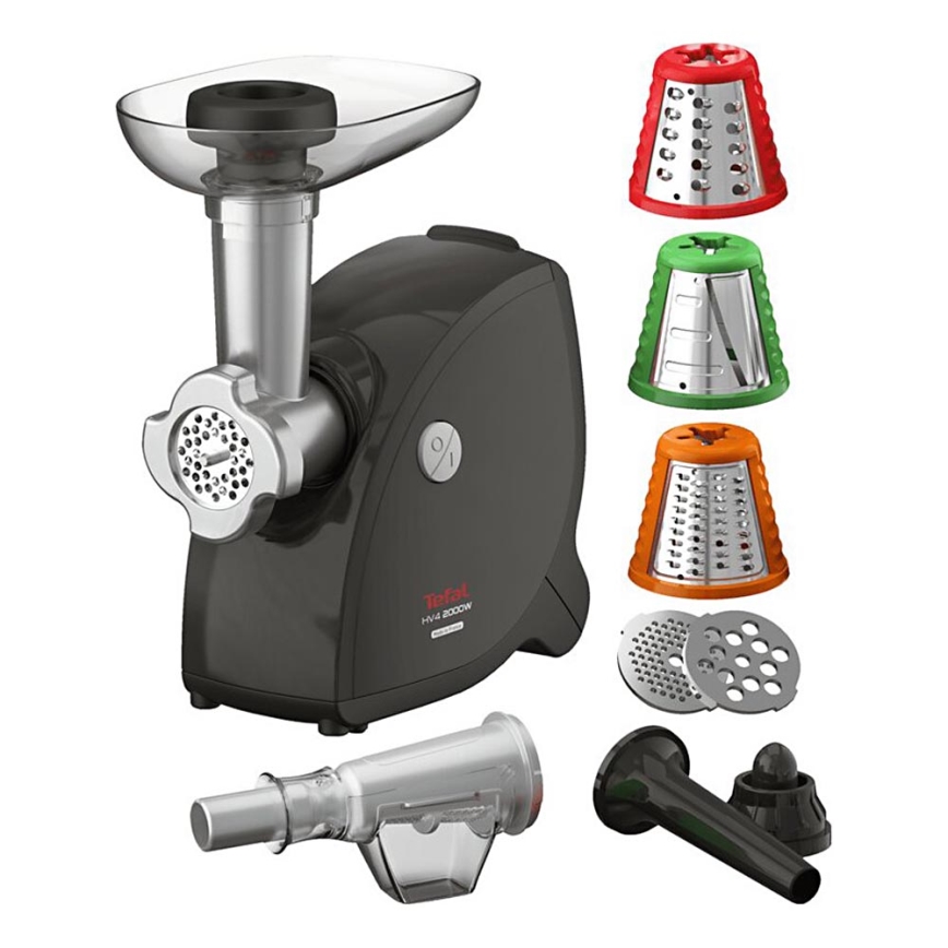 Tefal - Gaļas mašīna 9in1 2000W/230V melna