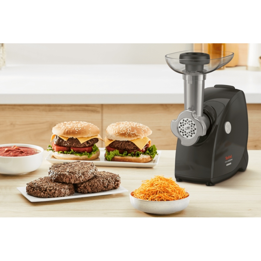Tefal - Gaļas mašīna 9in1 2000W/230V melna