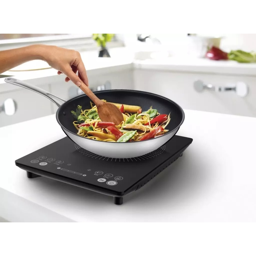 Tefal - Indukcijas plīts EVERYDAY SLIM 2100W/230V melna