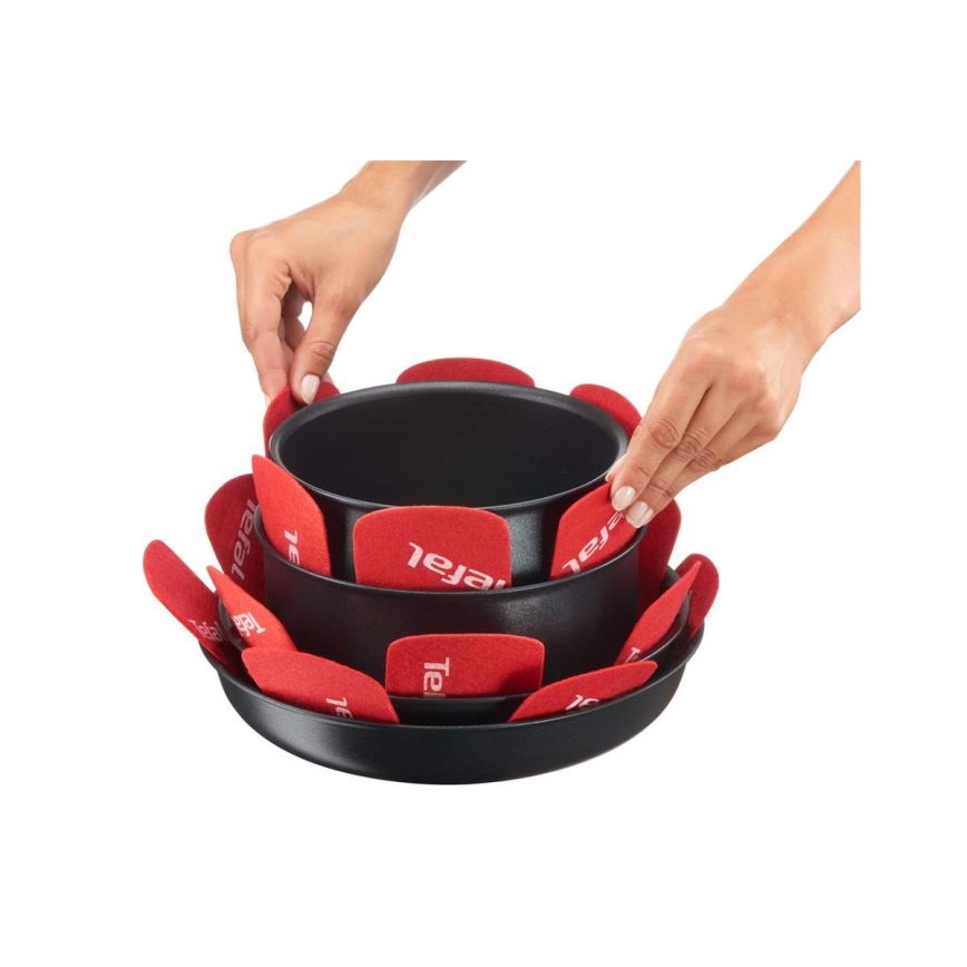 Tefal - Komplekts trauku atdalītāju 4 gab. INGENIO sarkans