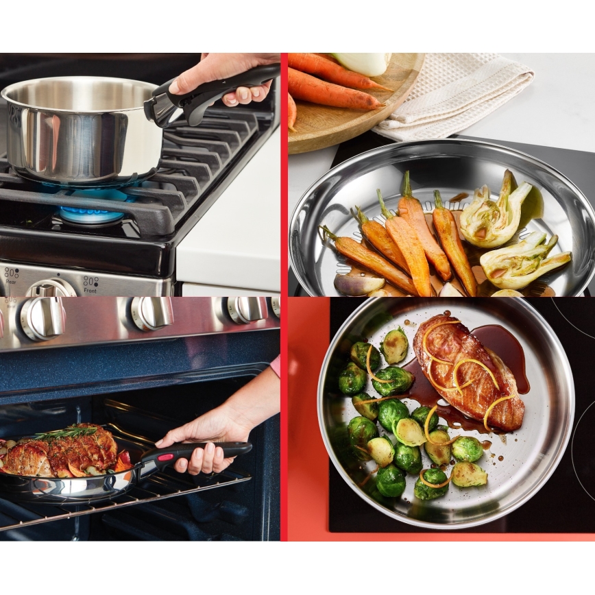 Tefal - INGENIO COOK 6 daļu nerūsējošā tērauda trauku komplekts