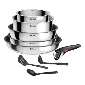 Tefal - INGENIO COOK 9 daļu nerūsējošā tērauda trauku komplekts