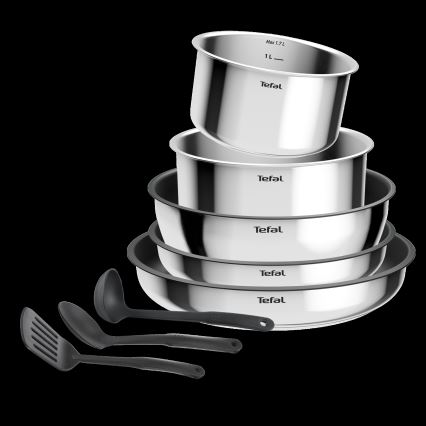 Tefal - INGENIO COOK 9 daļu nerūsējošā tērauda trauku komplekts