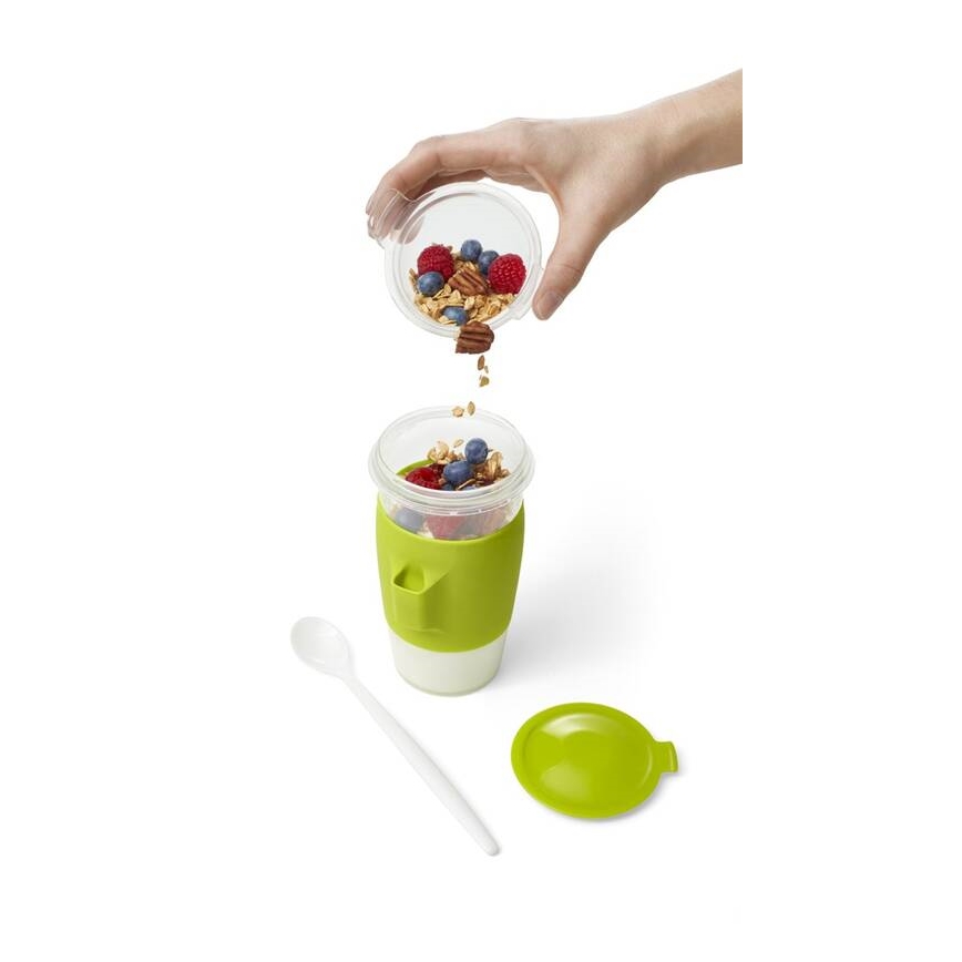 Tefal - Jogurta trauciņš ar karoti 0,45 l MASTER SEAL TO GO zaļa
