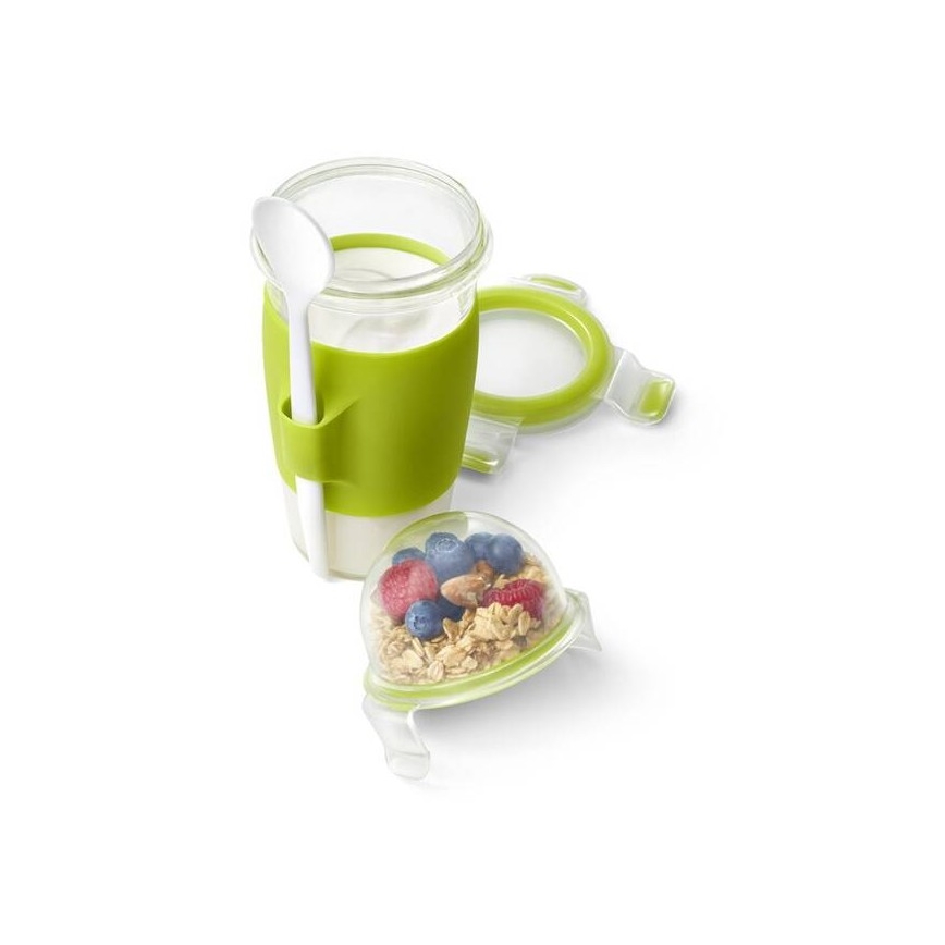 Tefal - Jogurta trauciņš ar karoti 0,45 l MASTER SEAL TO GO zaļa