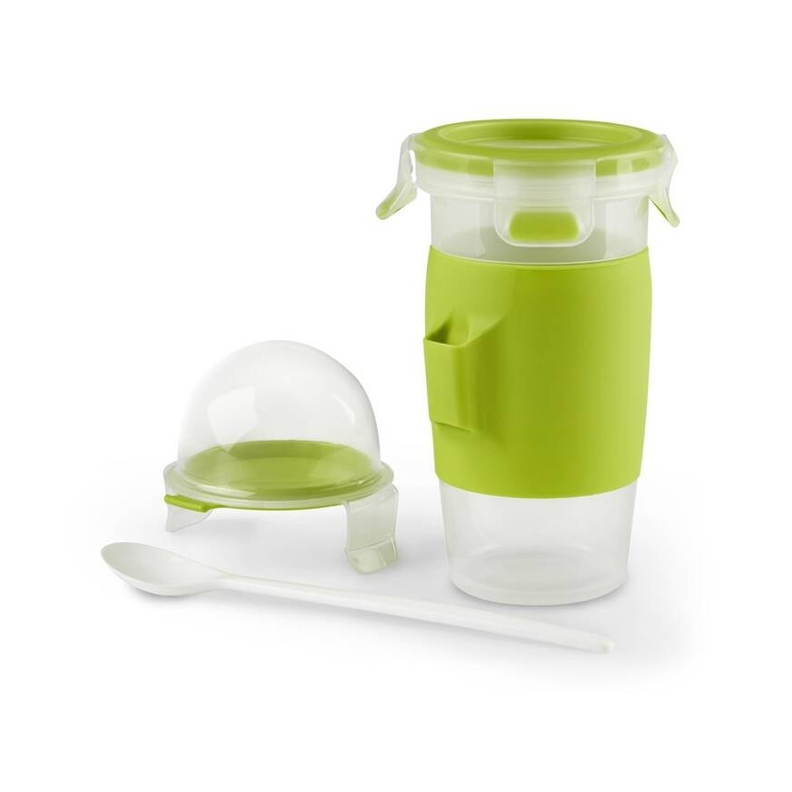 Tefal - Jogurta trauciņš ar karoti 0,45 l MASTER SEAL TO GO zaļa