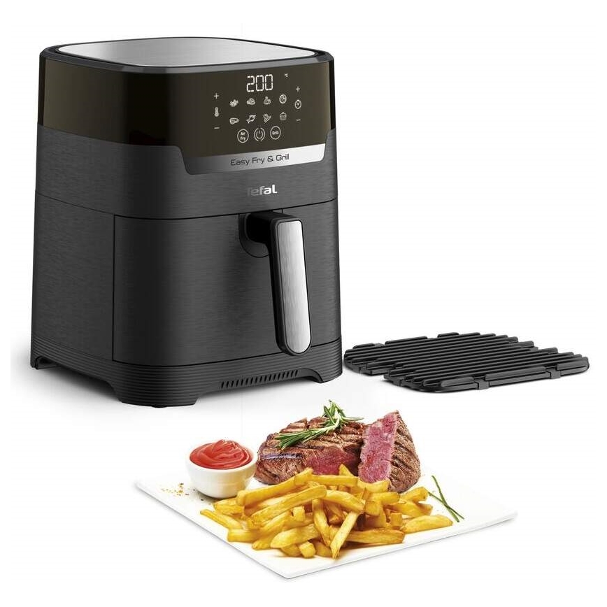 Tefal - Karstā gaisa fritēšanas ierīce 4,2 l EASY FRY&GRILL 2in1 1550W/230V melna