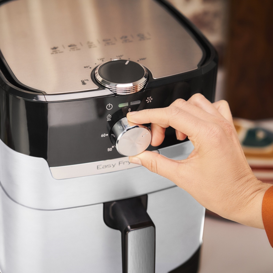 Tefal - Karstā gaisa fritéze 4,2 l EASY FRY&GRILL 2 vienā 1550W/230V nerūsējošais tērauds