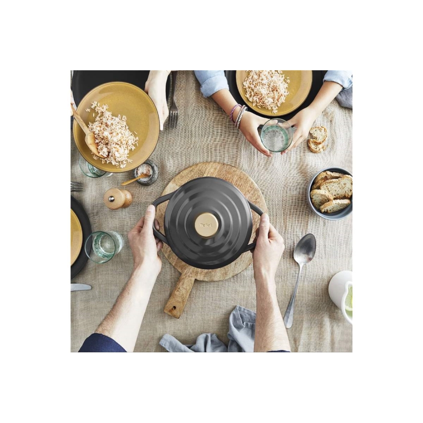 Tefal - Katls ar vāku AIR 20 cm antracīta